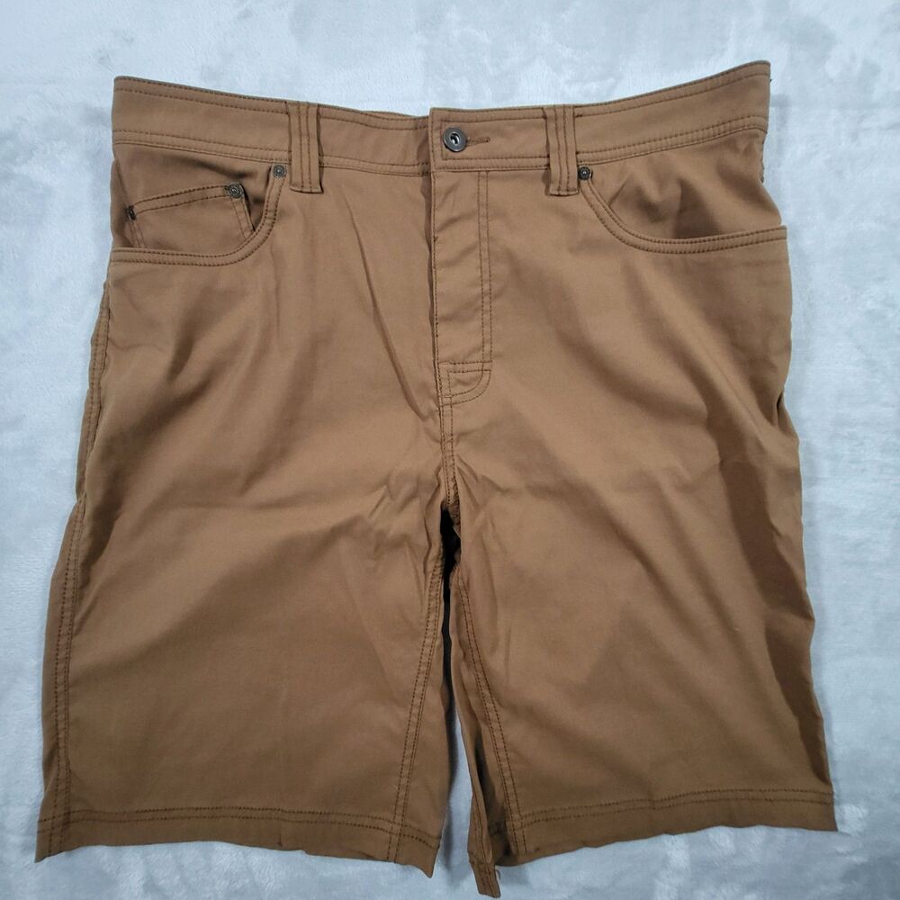 Prana Brion Shorts 36 Brown Stretch Zion Fabric Hiking Outdoor Gorpcore Chino